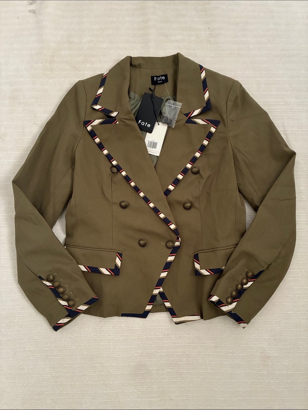 Fate Military Style Jacket NWT